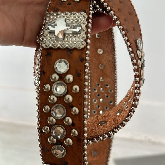 Y2k Vintage Montana West Blinged Out Cross Western Belt - Picture 6 of 6